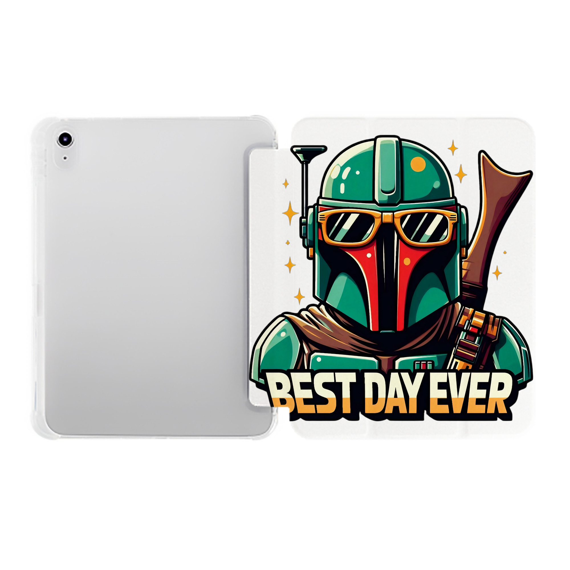 （画像用） スター・ウォーズ Star Wars IPad ケース ペン収納付き 三つ折りスタンド PUレザー×シリコン 対応機種9.5/10.5/10.9インチ